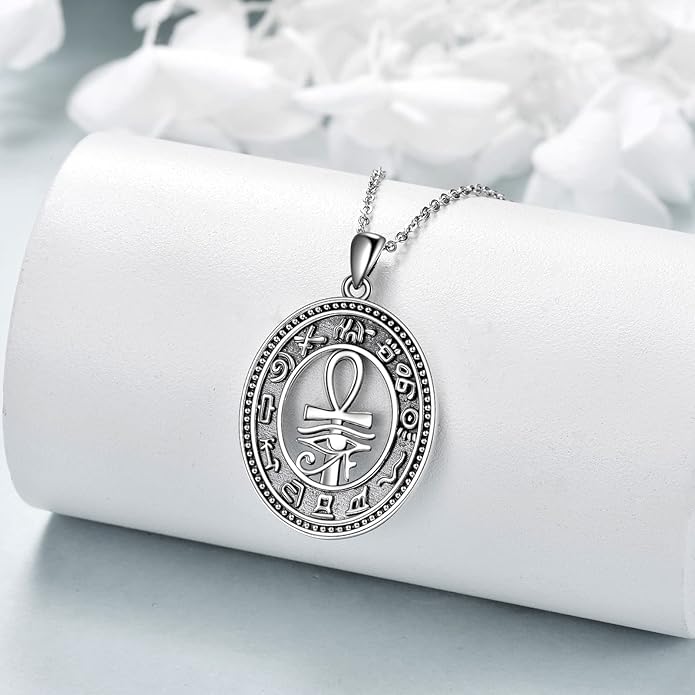 VONALA Silver Evil Eye Necklace for Women Hamsa Fatima Necklace Hamsa Hand Jewelry Gifts for Men