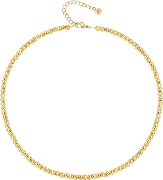 Aobei Pearl 18K Gold Plated Paperclip Chain Choker Satellite Chain Freshwater Cultured Biwa Pearl Pendant Necklace Dainty Jewelry for Women