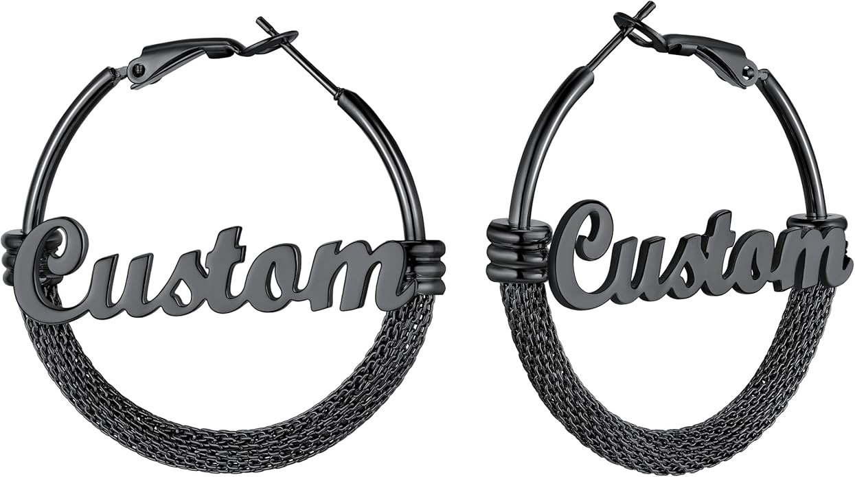 PROSTEEL 30/40/60/80/100mm Chunky Hoop Earrings For Women Gold Plated/Black Stainless Steel Hoops Earrings Statement Jewelry
