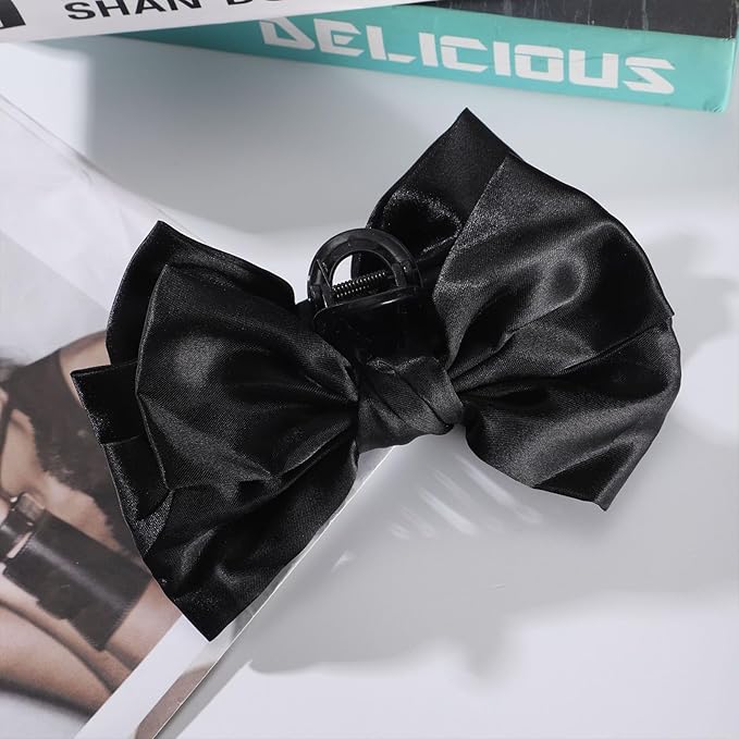 LEEQE Double Face Satin Ribbon 2 inch X 25 Yards Polyester Black Ribbon for Gift Wrapping Very Suitable for Weddings Party Hair Bow Invitation Decorations and More