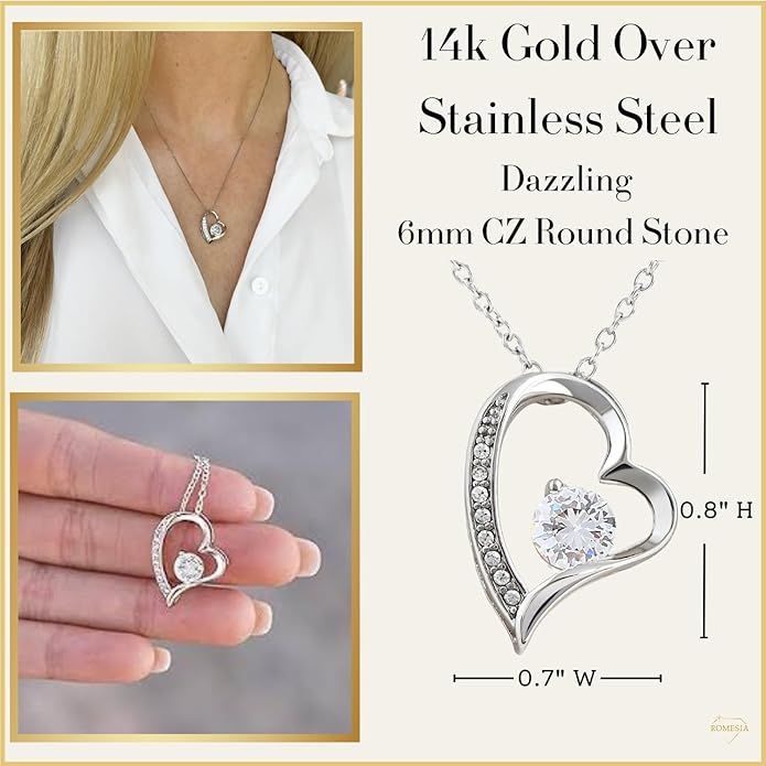 To My Soulmate Necklace For Women, Soul Mate Jewelry for Women, Future Wife Gifts, To My Wife Necklace from Husband, Gifts for Girlfriend, Pendant With Message Card