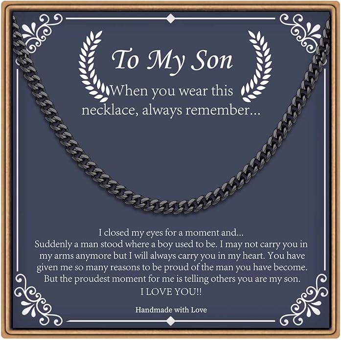 IEFLIFE Gifts for Men - Silver/Black/Gold Chunky Cuban Link Chain for Men, Fathers Day Graduation Gifts for Him Dad Son Grandpa Step Dad Uncle