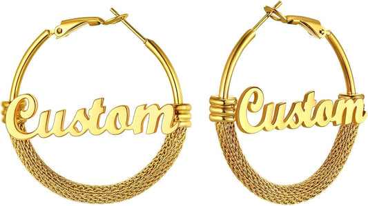 PROSTEEL 30/40/60/80/100mm Chunky Hoop Earrings For Women Gold Plated/Black Stainless Steel Hoops Earrings Statement Jewelry