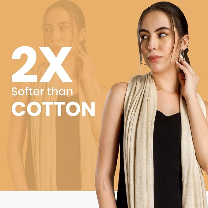 ROSERA Cashmere 100% Cashmere Knitted Wrap Pashmina Shawl Extra Large Scarf Stole for Women Travel