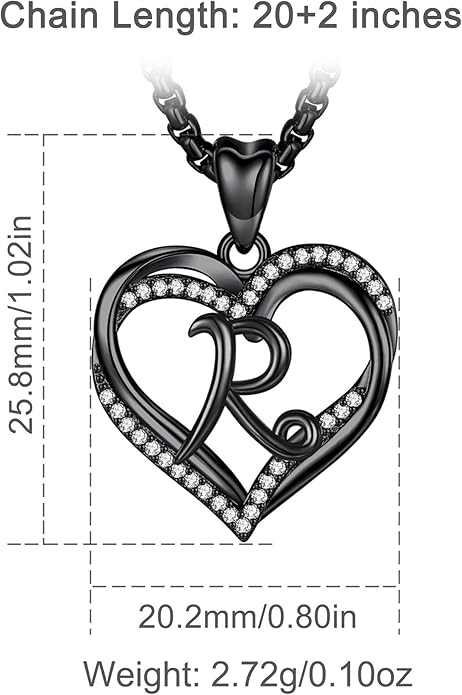 INFUSEU Unique Initial Necklaces for Women Girls Small Heart Letter Jewelry, Meaningful Personalized Gifts