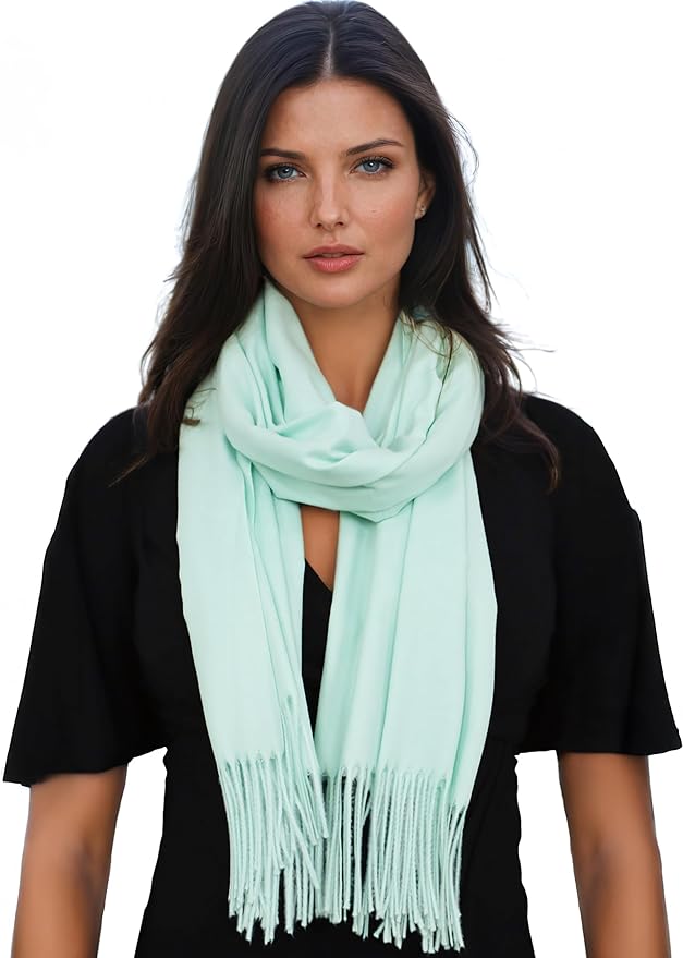 Ocomfly 100% Pashmina Scarf for Women - Premium Womens Scarves - Gift Boxed - Shawls or Wraps - Ultra Soft and Warm