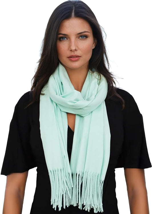 Ocomfly 100% Pashmina Scarf for Women - Premium Womens Scarves - Gift Boxed - Shawls or Wraps - Ultra Soft and Warm
