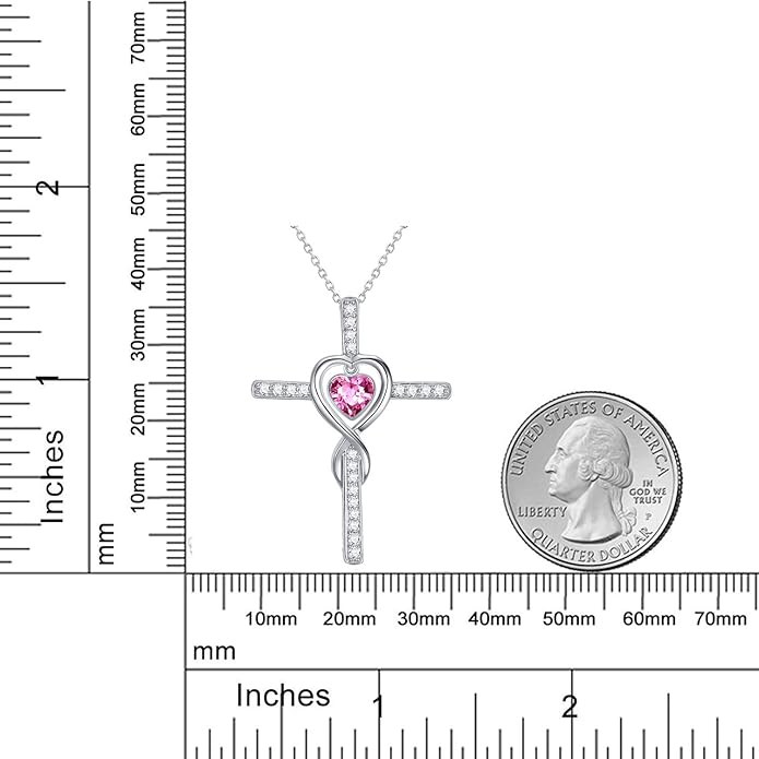 Dorella Love Infinity Christmas Jewelry for Women Birthday Gifts Wife Mom December January Birthstones Blue Topaz Garnet and More Stones Jewelry 925 Sterling Silver