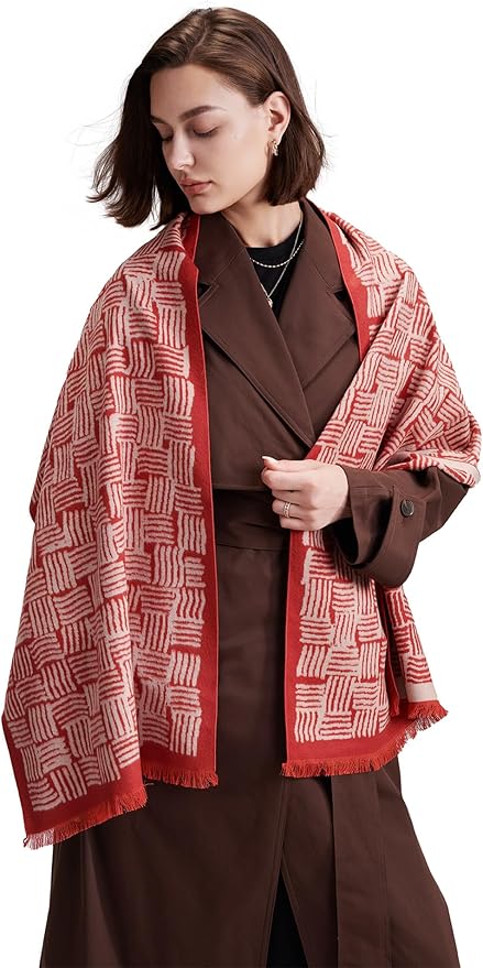 ZHE JIN Luxurious Silk Scarf Shawl Wraps for Women, Warm Scarves Winter Gift, 100% Brushed Mulberry Silk