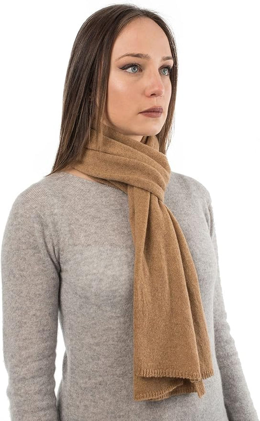 Dalle Piane Cashmere - 100% Cashmere Classic Scarf - Made in Italy - Neck Warmer (12" x 63") - Luxury Gift