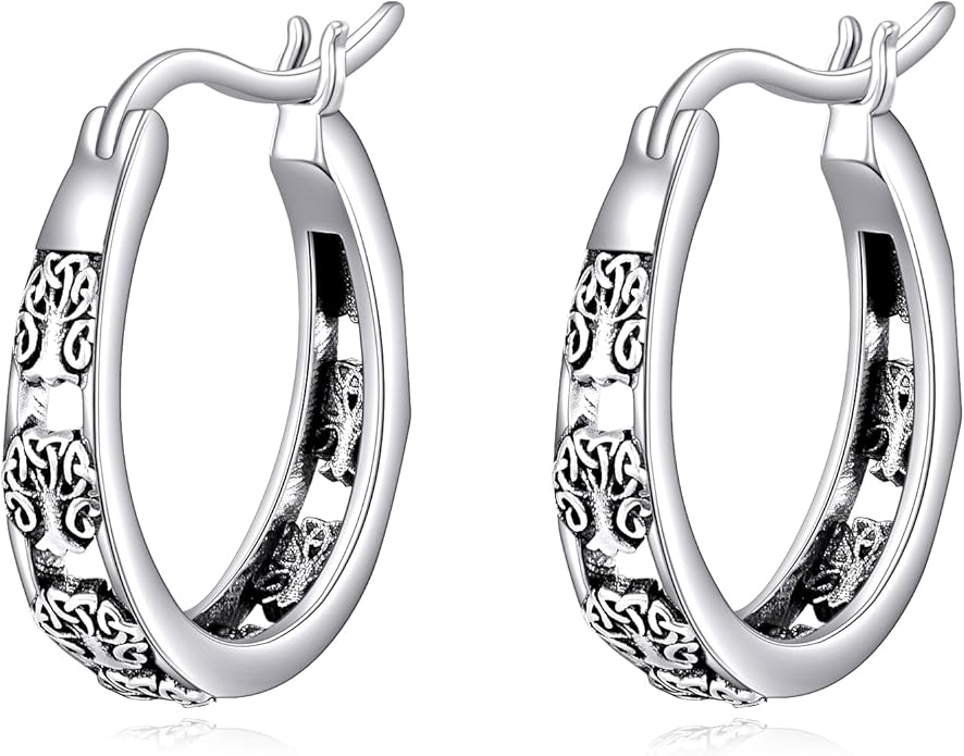 Sterling Silver Hoop Earrings Small Hoop Sun/Leaf/Triangle Huggie Earrings for Women Hypoallergenic