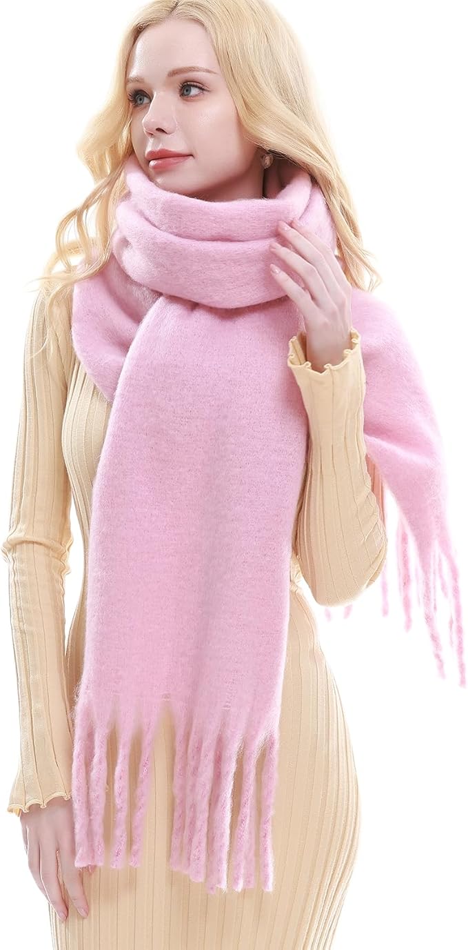 RIIQIICHY Chunky Scarf for Women Winter Warm Thick Scarves Oversized Blanket Scarf