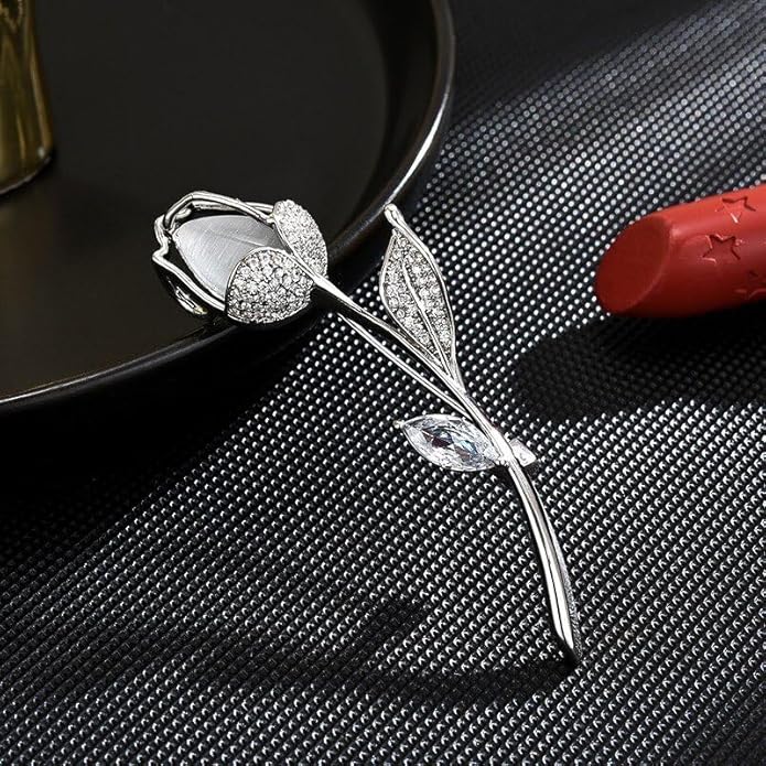 Flower Brooch Pin - Rhinestone Flower Pin 18k Gold Plated - Thanksgiving Day, Birthday, Wedding Gifts for Mom, Wife