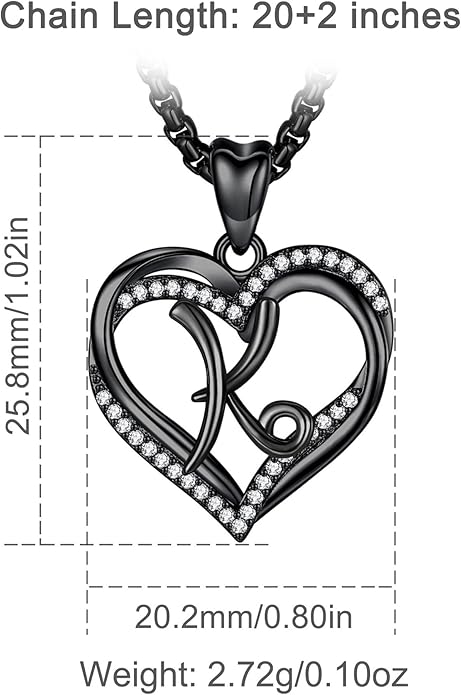 INFUSEU Unique Initial Necklaces for Women Girls Small Heart Letter Jewelry, Meaningful Personalized Gifts