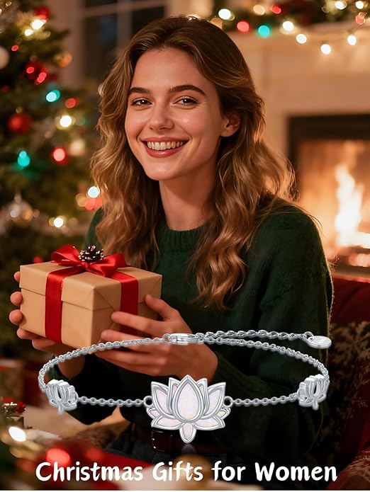 WINNICACA Sterling Silver Butterfly Bracelet Anklet Created Opal Butterfly Jewelry Gifts for Women Birthday Christmas Day Gifts