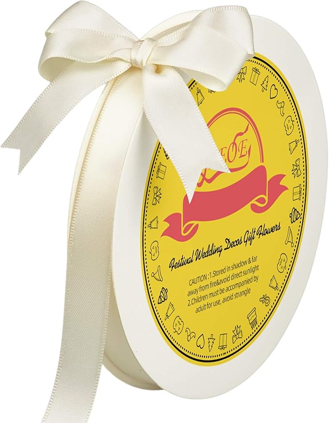 LEEQE Double Face Ivory Satin Ribbon 5/8 inch X 50 Yards Polyester Ivory Ribbon for Gift Wrapping Very Suitable for Weddings Party Invitation Decorations and More