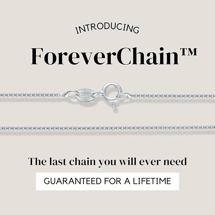 KISPER 925 Solid Sterling Silver 1mm Dainty Thin Box Chain Necklace for Women, Italian Made Tarnish Resistant Waterproof Hypoallergenic, 14 16 18 20 22 24 30 inches