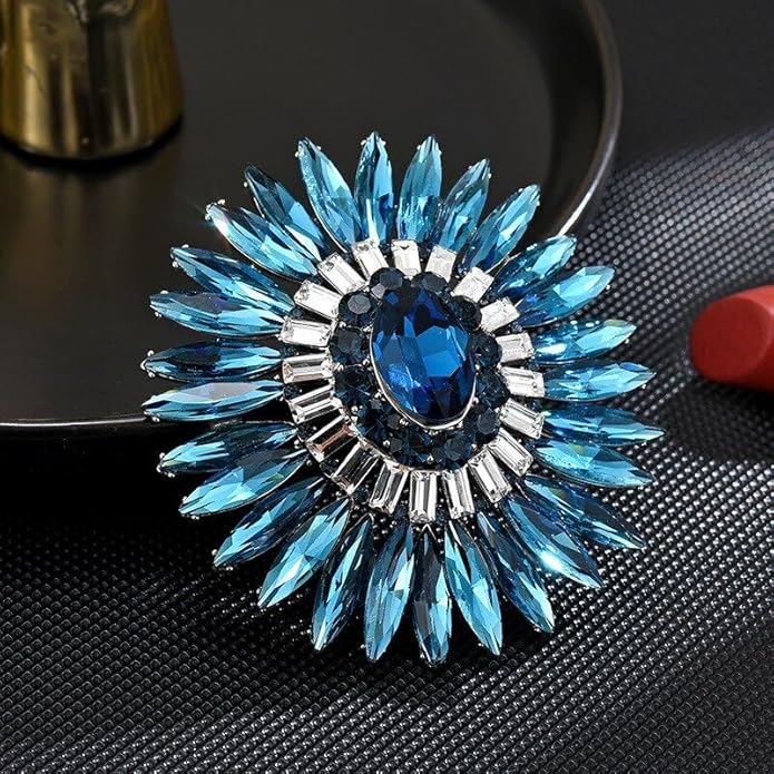 Rhinestone Brooch for Women Rhinestone Brooches Pins Crystal Lapel Pin Jewelry Christmas Valentine's Day Gift for Wife Girlfriend