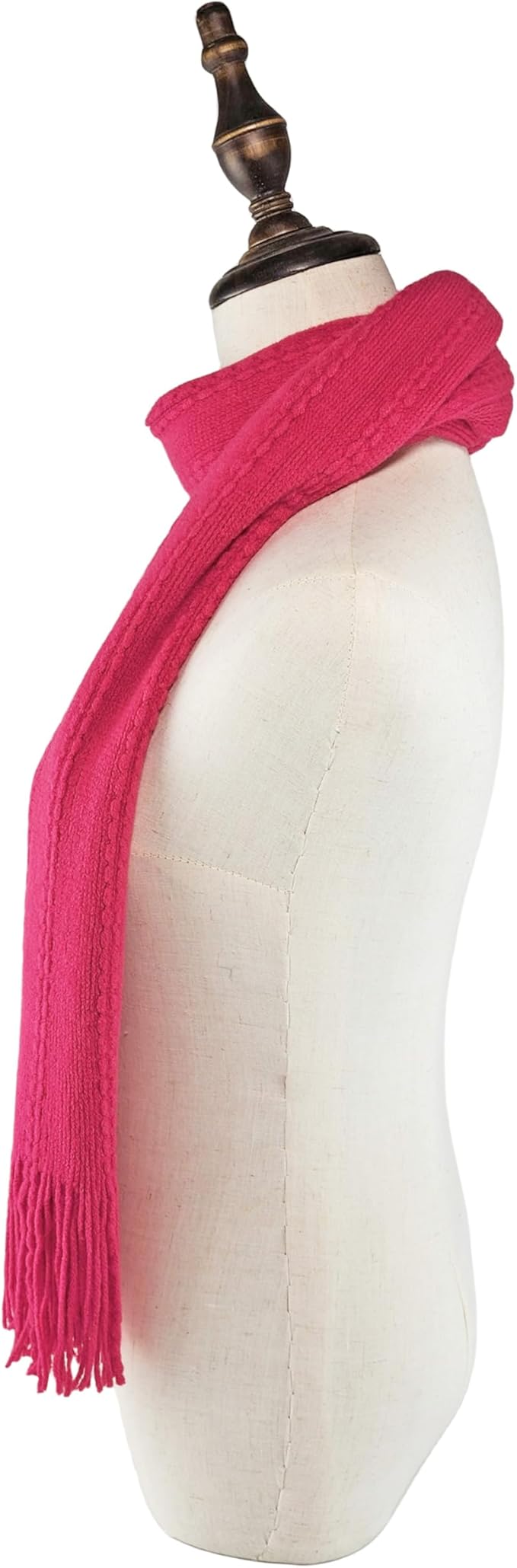 BRUCERIVER Women's Ultra Soft Knit Scarf & Glove Set Touchscreen Function Cable Design