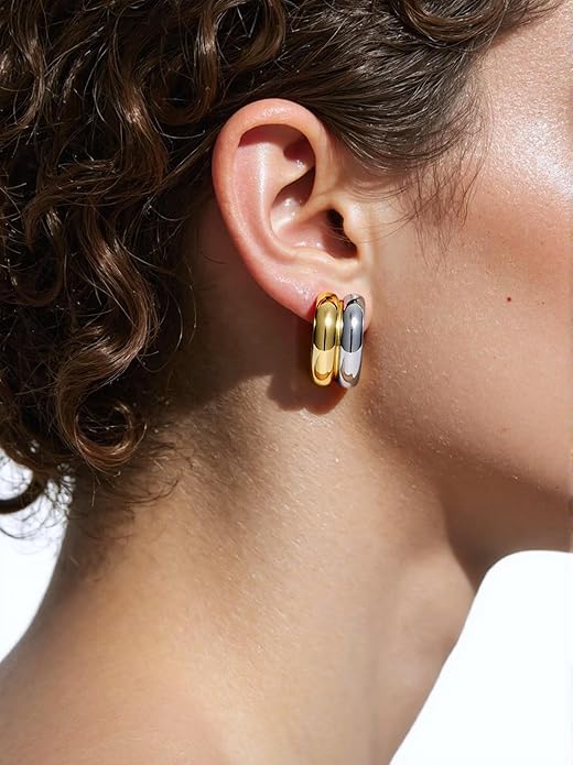 Trendy 14K Gold Plated Knot Earrings are Thick and Charming Pendant Earrings for Women They are Lightweight Hypoallergenic Fashion Accessories Jewelry Gifts for Women