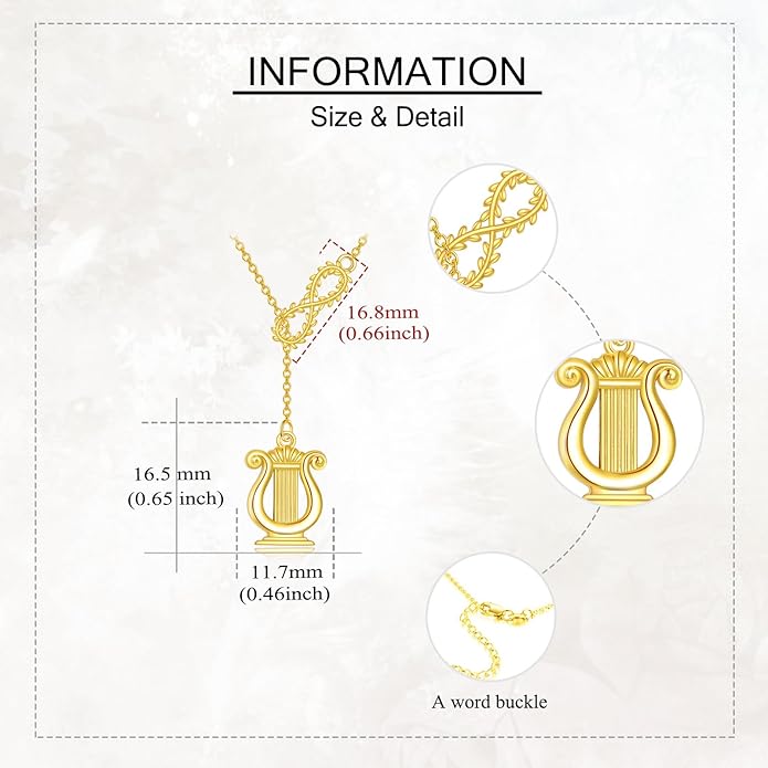 Apollo Necklace 925 Sterling Silver Infinity Y Necklace Greek Mythology Jewelry Gifts for Women