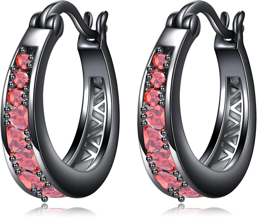Sterling Silver Hoop Earrings Small Hoop Sun/Leaf/Triangle Huggie Earrings for Women Hypoallergenic
