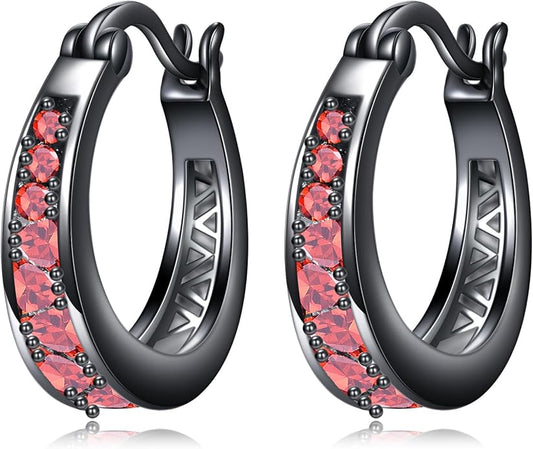 Sterling Silver Hoop Earrings Small Hoop Sun/Leaf/Triangle Huggie Earrings for Women Hypoallergenic