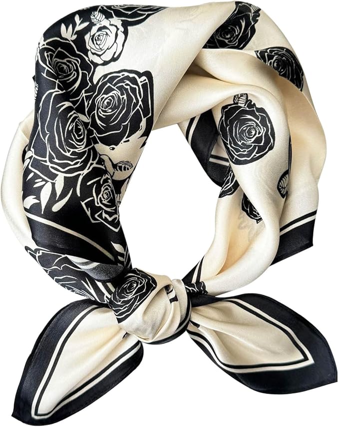 Hioyiwse Satin Bandanas Head Scarf For Women Hair Scarves Accessories Lightweight Fashion Wrap Neck Silk Sleeping Headscarf