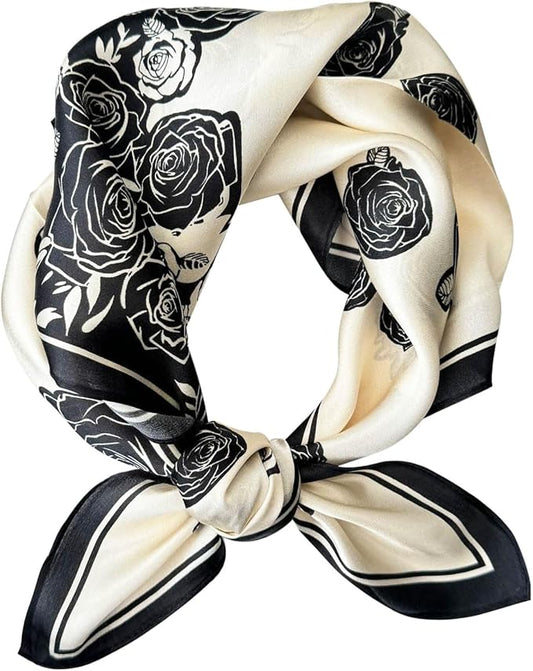 Hioyiwse Satin Bandanas Head Scarf For Women Hair Scarves Accessories Lightweight Fashion Wrap Neck Silk Sleeping Headscarf