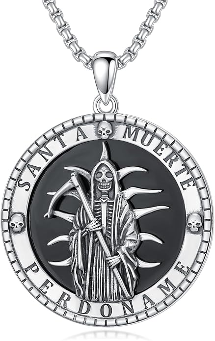 Taioiat Saint Necklace 925 Sterling Silver St Necklace Amulet Pendant Jewelry Religious Gift for Men Women