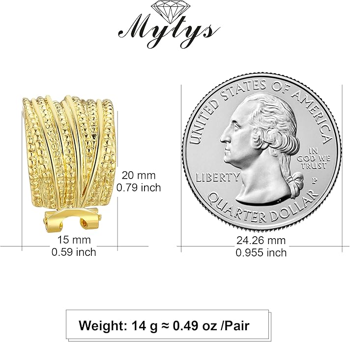 Two Tone Earrings for Women Gold and Silver Crossover Half Hoop Statement Earring Designer Stud Earrings