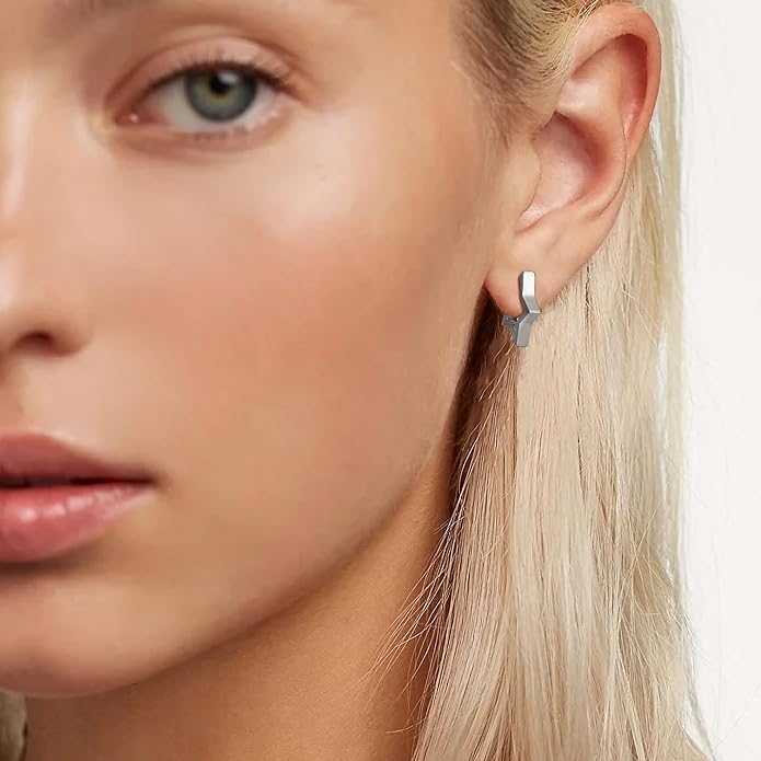 Gacimy Gold Huggie Hoop Earrings for Women 14k Gold Plated, Small Hoop Earrings for Women, 1/2 Inch Yellow Color Earrings for Women