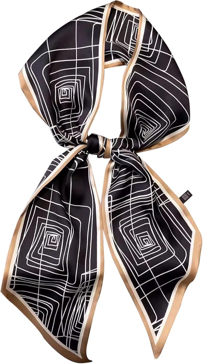 kcctoo 59" Mulberry Silk Like Head Scarf Women's Fashion Square Neck Satin Scarfs for Bag Hair Scarves Gift 59 * 5.9”