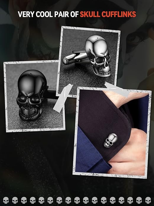 FaithHeart Mens Cufflinks, Norse Viking Tuxedo Shirt Cuff Links, Stainless Steel Cuff Links and Shirt Studs, Gift Box