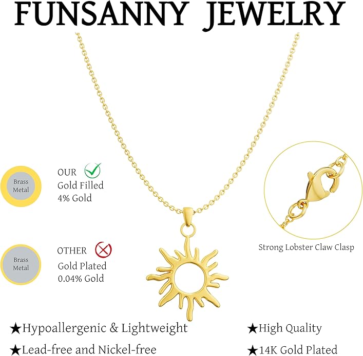 Lariat Necklaces for Women - Dainty Long Necklace Trendy 14K Gold Plated Hypoallergenic Layered Long Y-Shape Sunburst CZ T-Bar Pendant Drop Chain Necklace Set for Women Non Tarinsh Jewelry Gift