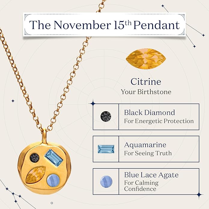 Birthdate 14k Gold Necklace for Women - 16-20in Adjustable 14 Karat Gold Chain with Lobster Clasp - Cadenas de Oro 14k Puro Para Mujer, Ladies Jewelry Birthstone