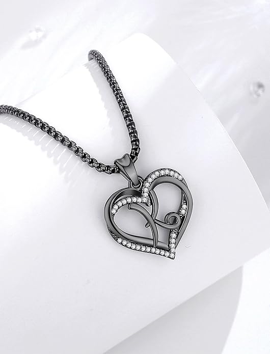 INFUSEU Unique Initial Necklaces for Women Girls Small Heart Letter Jewelry, Meaningful Personalized Gifts