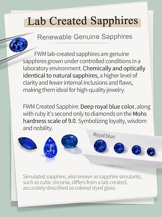 D Color VVS1 Clarity Moissanite and Sapphire/Ruby/Emerald Rings for Women, Solid 925 Sterling Silver, Anniversary Birthday Mothers Day Jewelry Gift, Stackable Wedding Ring, Size 4-11