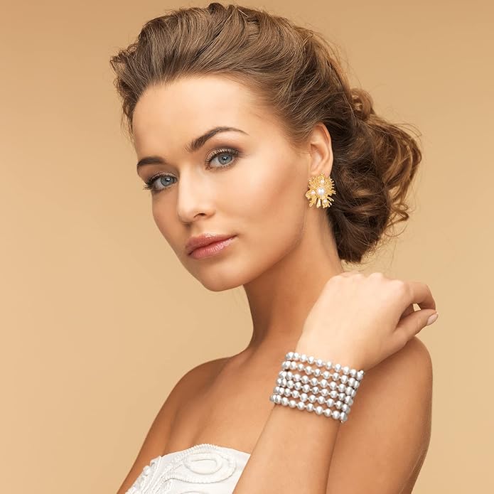 Glenmal 6 Pair Gold Statement Earrings for Women Large Gold Geometric Earrings Woven Twisted Leaf Earring Jewelry Gift