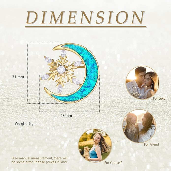 Soumimi Rhinestone Brooch Pin Crystal Brooches for Women Lapel Pin Dress Accessories Birthday Christmas Gift for Wife Mom