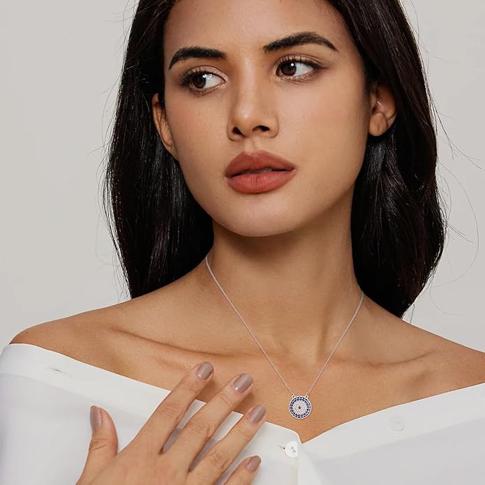 AENEAS Evil Eye Necklace for Women 925 Sterling Silver Necklace Ojo Turco Trendy Jewelry Gifts for Women Wife