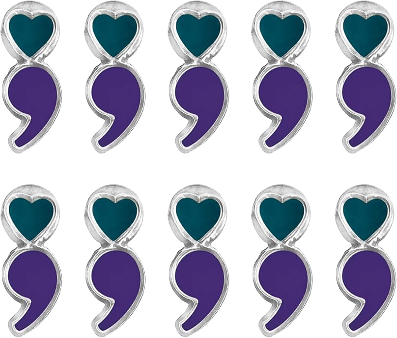 Suicide Awareness and Prevention Pin - Bulk Packs - Variety Pack of Teal & Purple Ribbon Pin Perfect for Support Groups, Gift-Giving and Fundraising