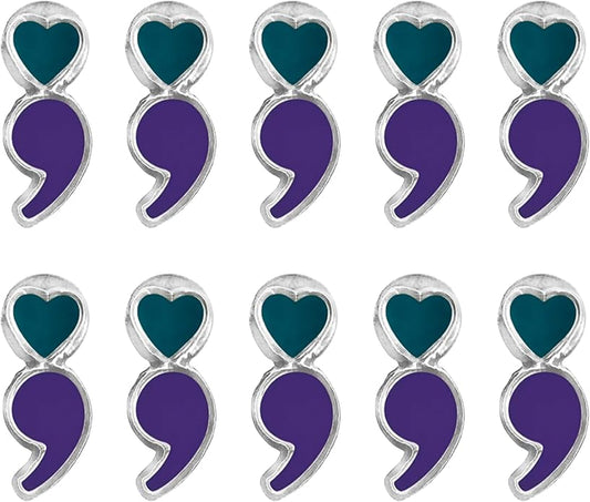 Suicide Awareness and Prevention Pin - Bulk Packs - Variety Pack of Teal & Purple Ribbon Pin Perfect for Support Groups, Gift-Giving and Fundraising