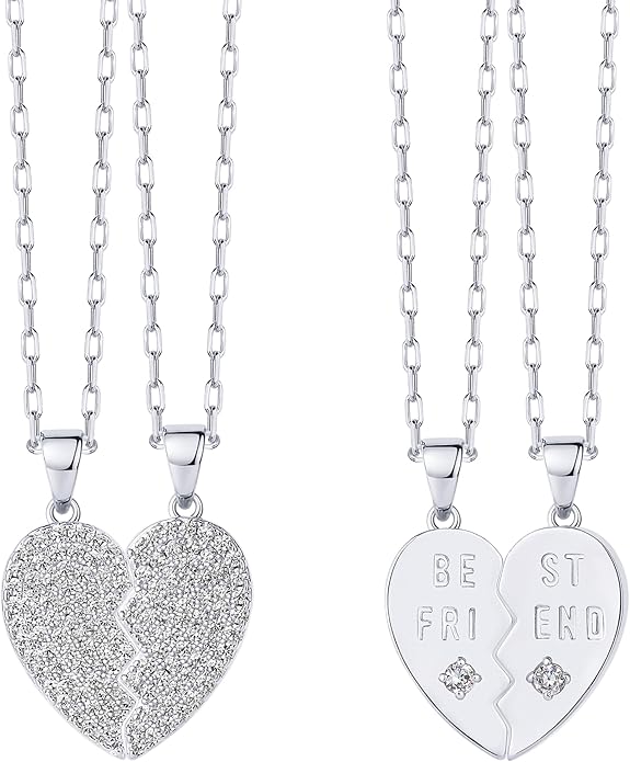 PAVOI 14K Gold Plated Cubic Zirconia Heart Necklace | Cute Dainty Love Pendant Necklaces for Women