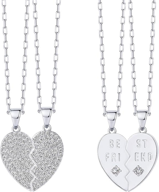 PAVOI 14K Gold Plated Cubic Zirconia Heart Necklace | Cute Dainty Love Pendant Necklaces for Women