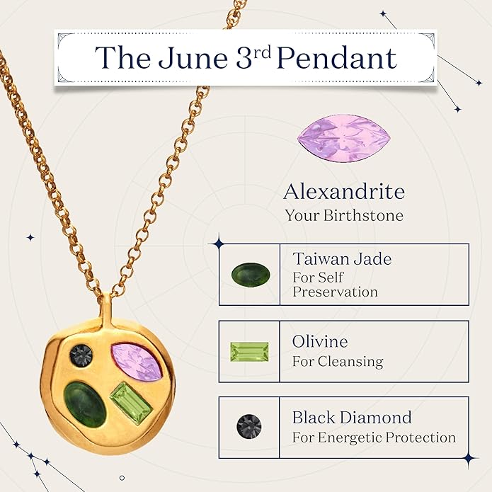 Birthdate 14k Gold Necklace for Women - 16-20in Adjustable 14 Karat Gold Chain with Lobster Clasp - Cadenas de Oro 14k Puro Para Mujer, Ladies Jewelry Birthstone