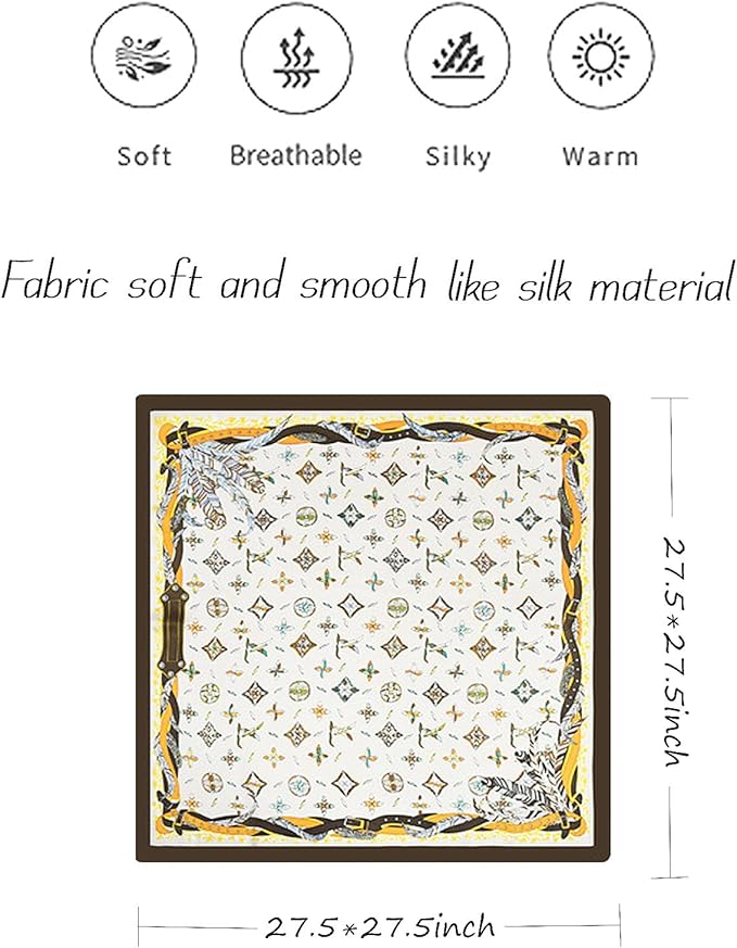 Hioyiwse Satin Bandanas Head Scarf For Women Hair Scarves Accessories Lightweight Fashion Wrap Neck Silk Sleeping Headscarf