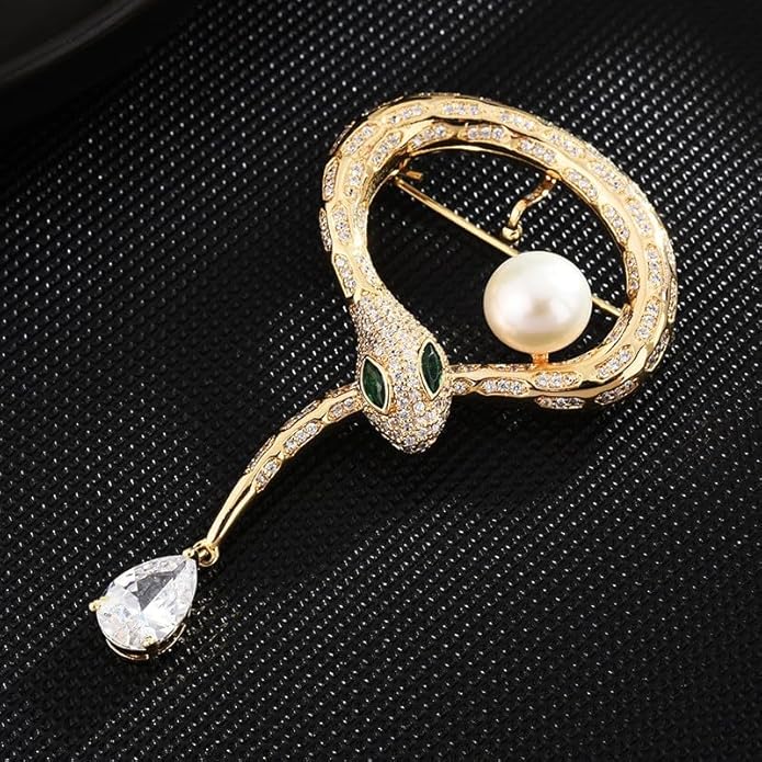 UNVAK Animal Brooches for Women Pearl Rhinestones Animal Brooch Pin Cute Animal Jewelry Gift for Wife Mom Girlfriends