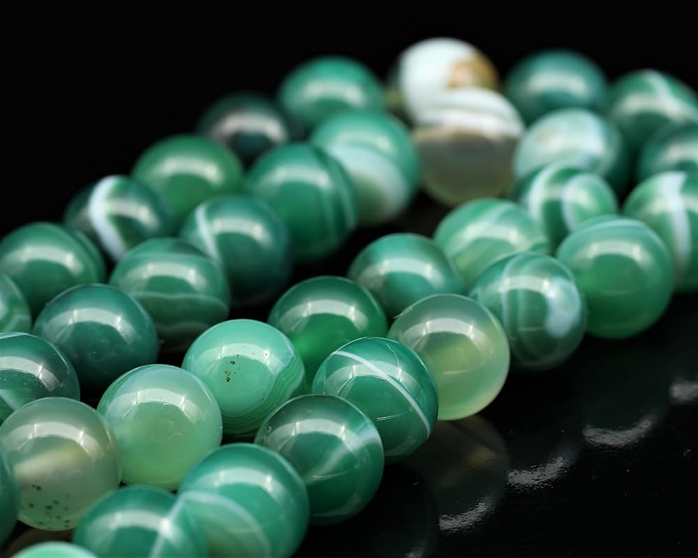 Natural Green Agate Beaded Choker, Genuine Green Crystal Necklace, Fancy Gemstone Choker, 8mm Beads, Unique Fashion Jewelry, Healing Crystal Chakra Necklace, Durable Stone Necklace, Gemini Necklace