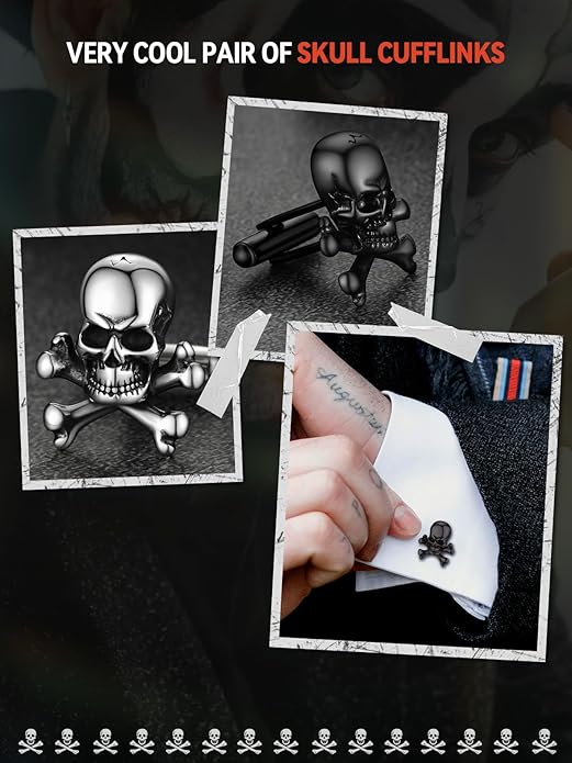 FaithHeart Mens Cufflinks, Norse Viking Tuxedo Shirt Cuff Links, Stainless Steel Cuff Links and Shirt Studs, Gift Box